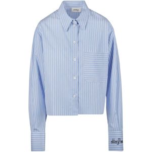 Ottod'Ame, Dames, Blouses & Shirts, Blauw, Maat: S Katoen,