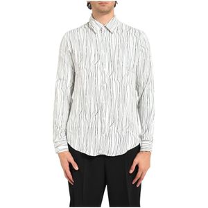 Patrizia Pepe, Heren, Overhemden, Wit, Maat: 2XL Viscose,