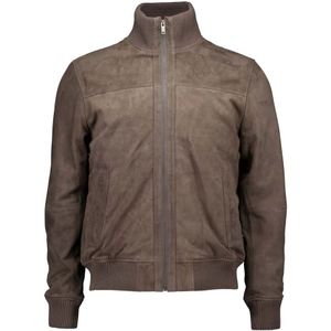 Alter Ego, Heren, Jassen, Grijs, Maat: L Suède,