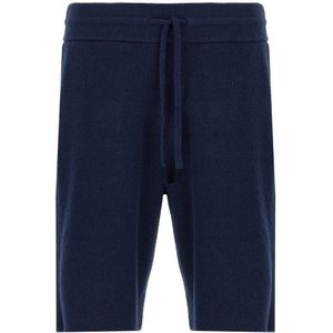 Roberto Collina, Heren, Korte broeken, Blauw, Maat: L Katoen,