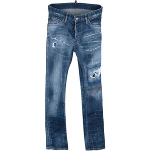 Dsquared2, Heren, Jeans, Blauw, Maat: 2XS Katoen,