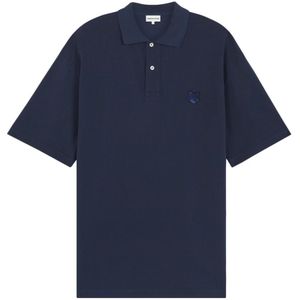 Maison Kitsuné, Heren, Tops, Blauw, Maat: M Katoen,