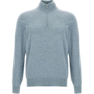 Brunello Cucinelli, Heren, Truien, Blauw, Maat: L Kasjmier,