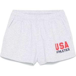 Sporty & Rich, Dames, Korte broeken, Grijs, Maat: M Katoen,