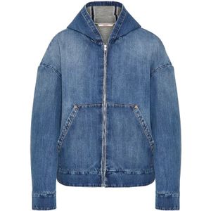 Valentino Garavani, Heren, Jassen, Blauw, Maat: M Denim,