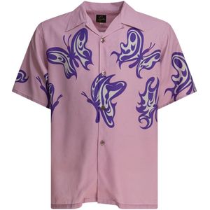 Needles, Heren, Overhemden, Roze, Maat: M