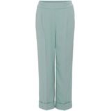 Groene broek met elastische taille -7/8 lengte