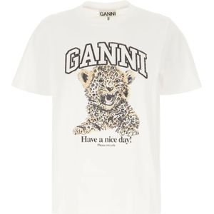 Ganni, Dames, Tops, Veelkleurig, Maat: XS Katoen,