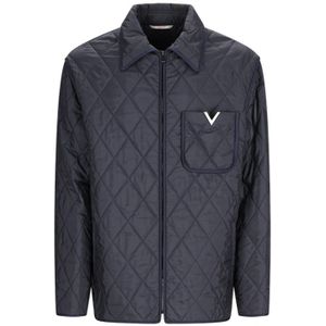 Quilted Diamond Jacket - Blauw - Tussenjas