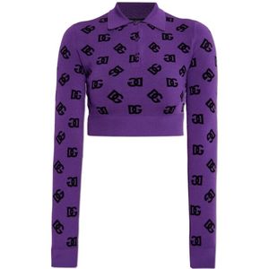 Dolce & Gabbana, Dames, Tops, Paars, Maat: XS
