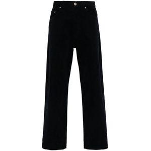 A.p.c., Heren, Broeken, Blauw, Maat: W32 Corduroy,