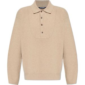 Jacquemus, Heren, Truien, Beige, Maat: L Wol,