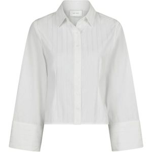 Neo Noir, Dames, Blouses & Shirts, Wit, Maat: XS Katoen,
