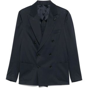 Lardini, Heren, Jassen, Blauw, Maat: XL Katoen,
