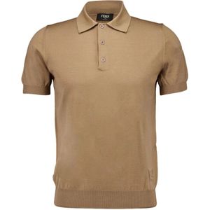 Fendi Lichte wol polo shirt , Beige , Heren , Maat: L