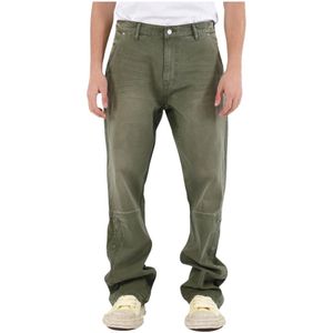 Purple Brand, Heren, Jeans, Groen, Maat: W33 Denim,