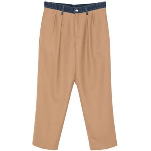 Nine In The Morning, Heren, Broeken, Beige, Maat: W30 Denim,