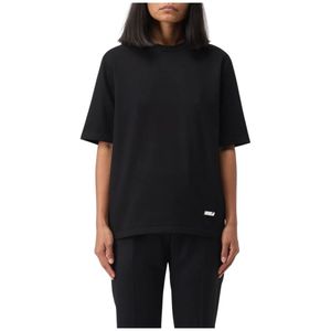 Jil Sander, Dames, Tops, Zwart, Maat: S Katoen,