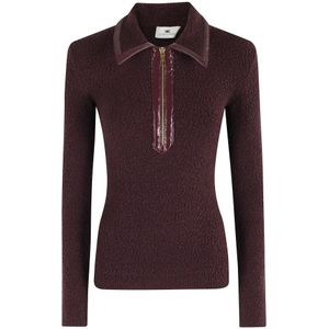 Elisabetta Franchi, Dames, Truien, Rood, Maat: S