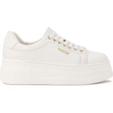 Kazar - Witte Leren Sneakers - Dames - Dikke Zool