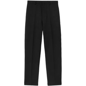 Jil Sander, Heren, Broeken, Zwart, Maat: XL Wol,