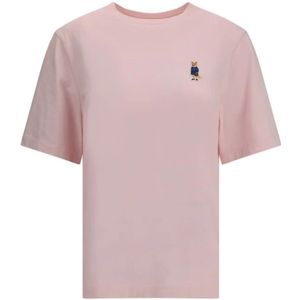 Maison Kitsuné, Dames, Tops, Roze, Maat: M Katoen,