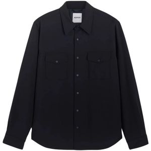 Aspesi, Heren, Jassen, Blauw, Maat: XL Flanel,