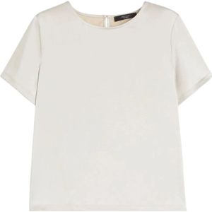 Weekend Max Mara, Dames, Tops, Beige, Maat: XL Satijn,