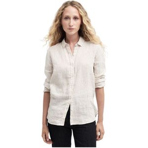 Barbour, Dames, Blouses & Shirts, Wit, Maat: L