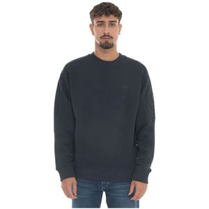 Hugo, Heren, Sweatshirts & Hoodies, Blauw, Maat: 3XL Katoen,