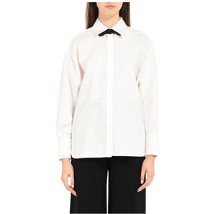 Max Mara Studio, Dames, Blouses & Shirts, Wit, Maat: M Katoen,