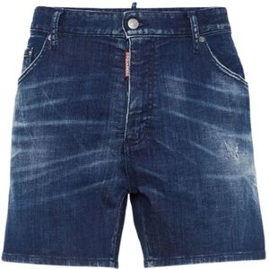 Dsquared2, Heren, Korte broeken, Blauw, Maat: S Denim,