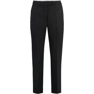 Tory Burch, Dames, Broeken, Zwart, Maat: XS Wol,