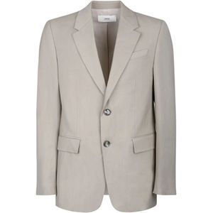 Ami Paris - Amandel Beige Blazer - Heren - Met Inkeping Revers