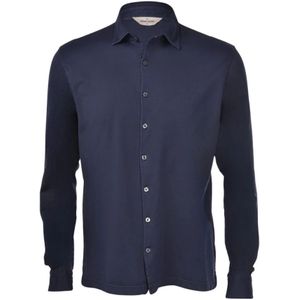 Gran Sasso, Heren, Overhemden, Blauw, Maat: XL