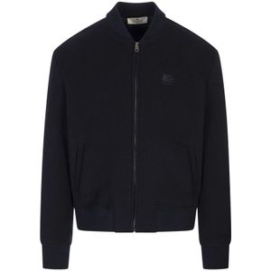 Etro, Heren, Jassen, Blauw, Maat: L Wol,