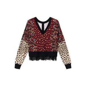 Twinset Leopard Bloemen Cardigan Set , Multicolor , Dames , Maat: M