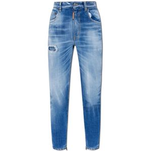 Dsquared2, Dames, Jeans, Blauw, Maat: 2XS Katoen,