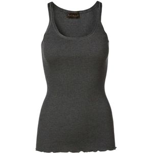 Rosemunde - Top - Antraciet - Mouwloos - Aansluitende Pasvorm