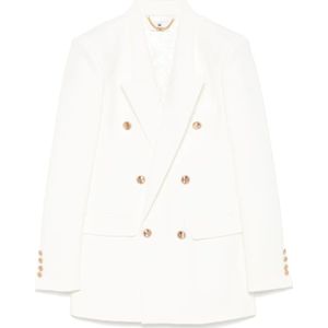 Elisabetta Franchi, Dames, Jassen, Wit, Maat: M Satijn,