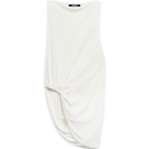 Jacquemus - Peplo Top - Dames Top - Wit - 71% Viscose, 21% Polyester, 8% Elastaan