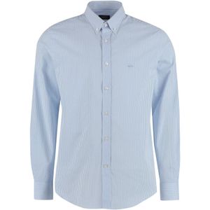 Paul & Shark, Heren, Overhemden, Blauw, Maat: 4XL Katoen,