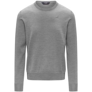 K-Way, Heren, Truien, Grijs, Maat: M Wol,