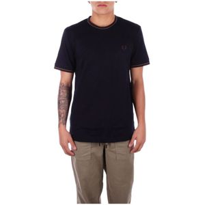 Fred Perry, Heren, Tops, Zwart, Maat: S Katoen,