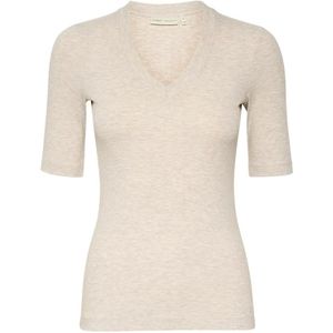 InWear, Dames, Tops, Beige, Maat: L Leer,