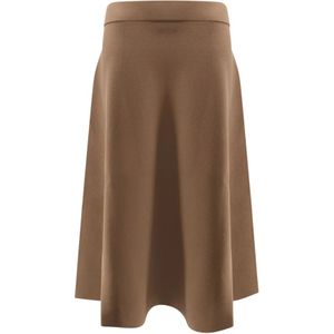 Max Mara, Dames, Rokken, Bruin, Maat: M Viscose,