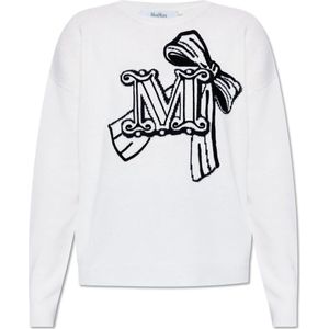 Max Mara, Dames, Truien, Wit, Maat: L Wol,