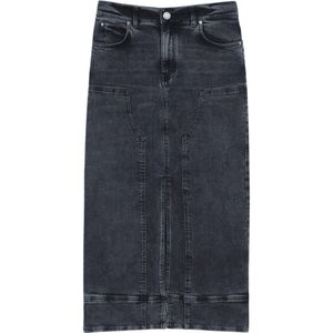 Pinko, Dames, Rokken, Grijs, Maat: S Denim,