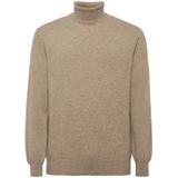Boggi Milano - Polo Neck Jumper - Beige - Kasjmier - Heren