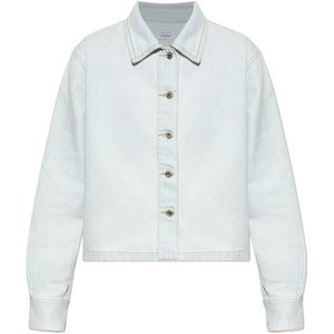 Off White, Dames, Jassen, Blauw, Maat: XS Katoen,